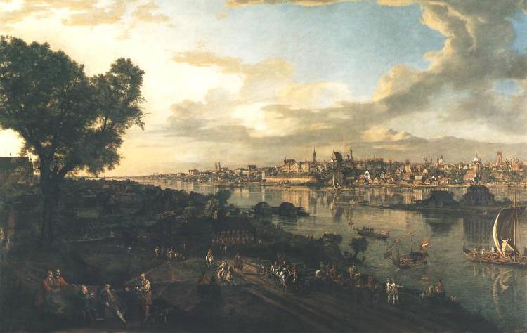 Bernardo Bellotto View of Warsaw from Praga oil painting image